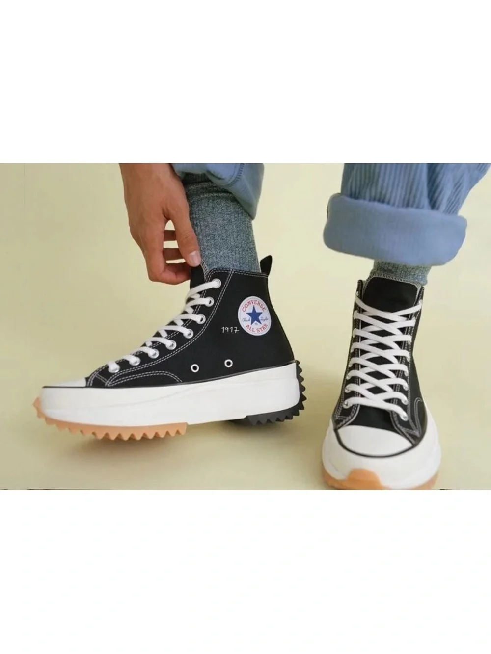 JW Anderson x Converse Run Star Hike Hi Black 164840C women size 7, men size 5.5